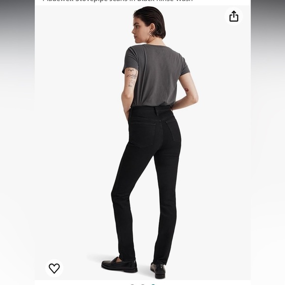 Madewell Women's Black Straight Leg Jeans - Picture 2 of 9